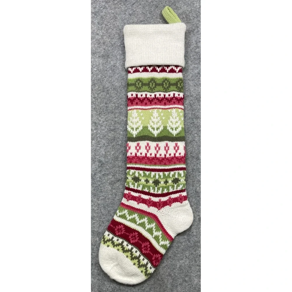 Pottery Barn Kids Classic Fair Isle Christmas Stocking Multicolor Large 28
